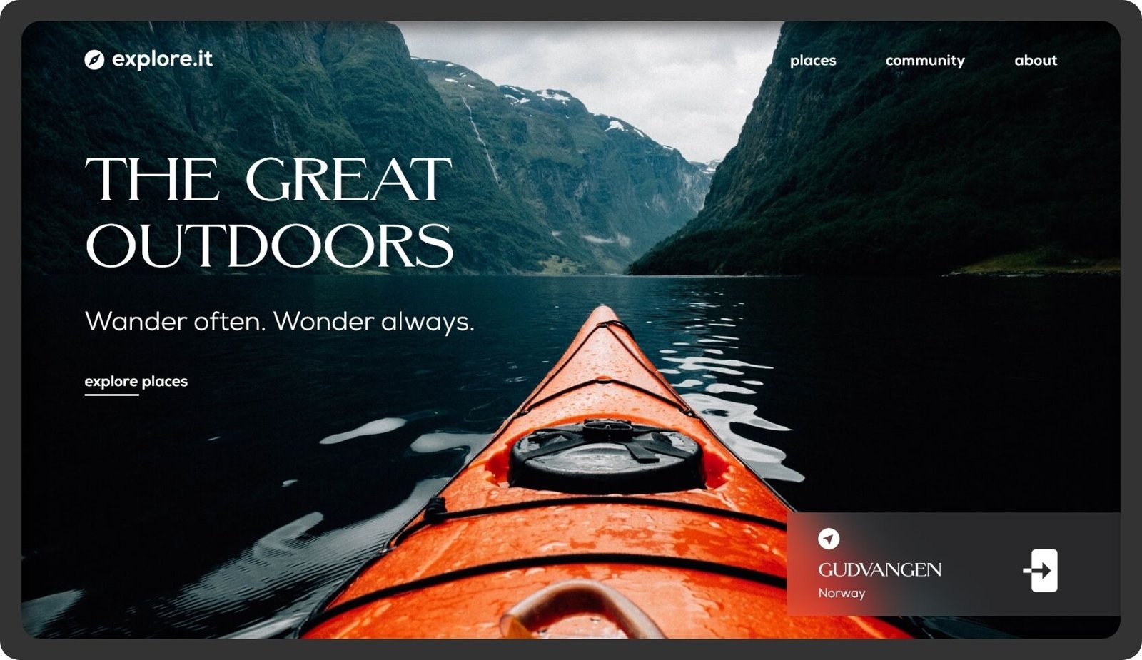 Travel Community UI Design