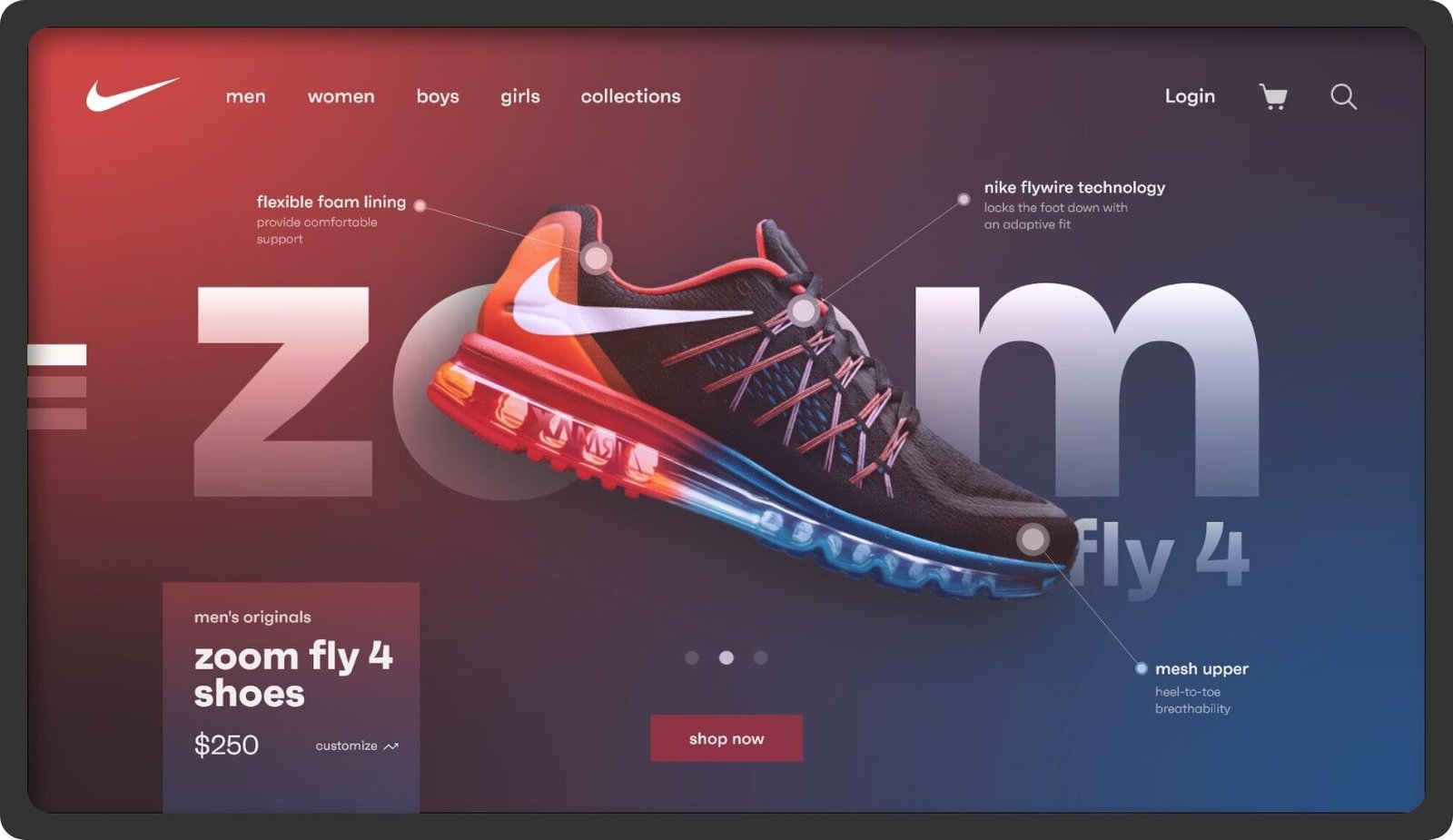 Online Shoe Store Ecommerce UI Design