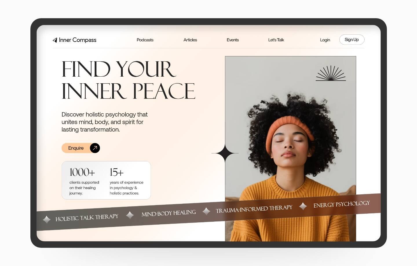 Holistic Psychology Design UI_
