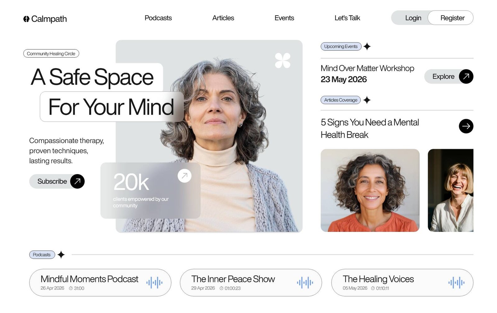 Mind Healing Web Concept_