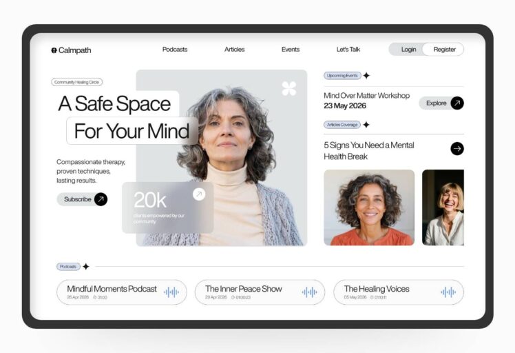 Mind Healing Website Design_