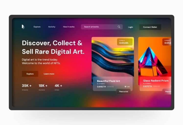 NFT marketplace ui design