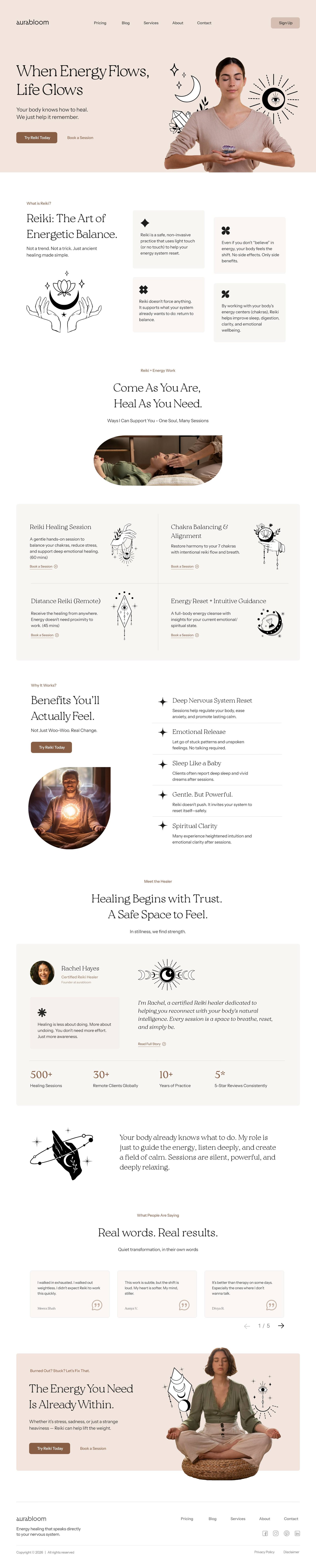 Reiki Therapist Website Demo_