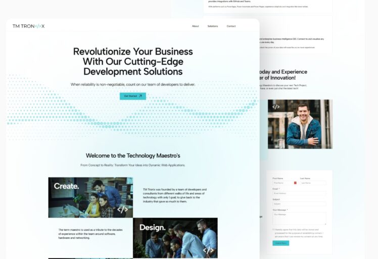 Software development company website design