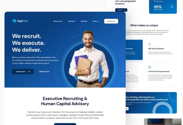 executive recruitment website design
