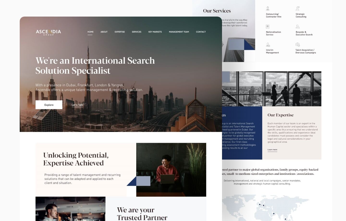 international search specialist website design