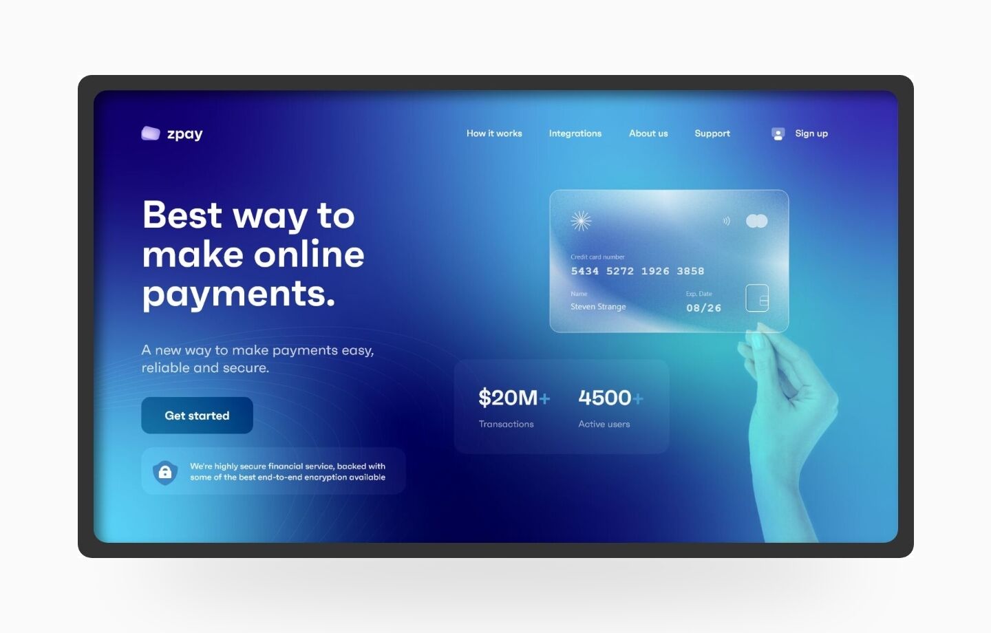 online payment platform website design