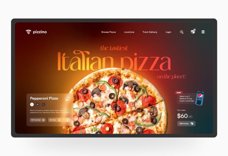 online pizza ecommerce website design
