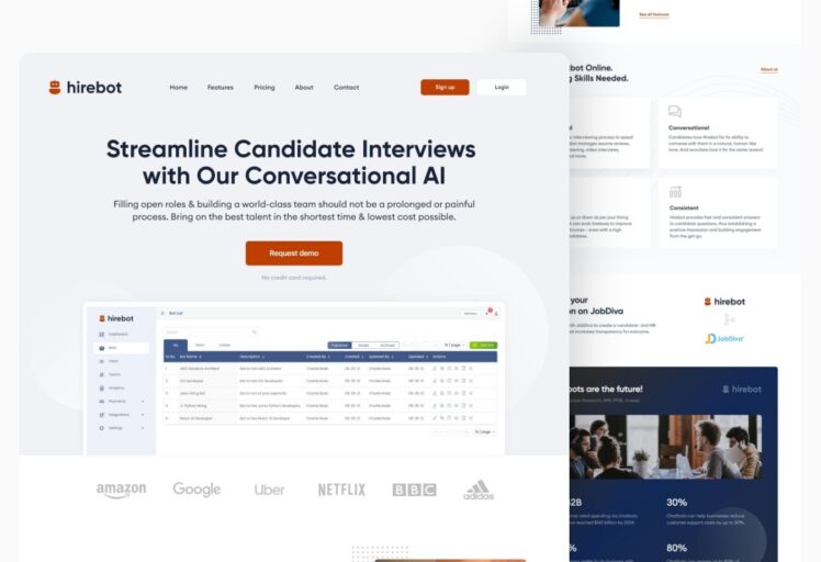 recruitment chatbot website design