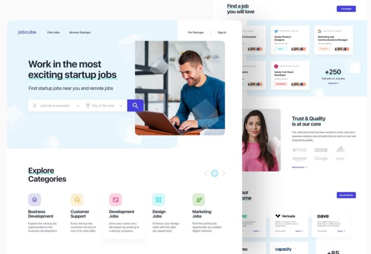 recruitment website design jobcube