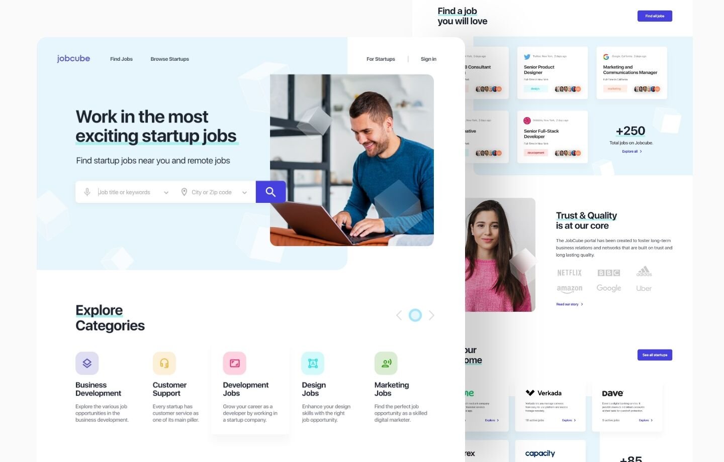 recruitment website design jobcube