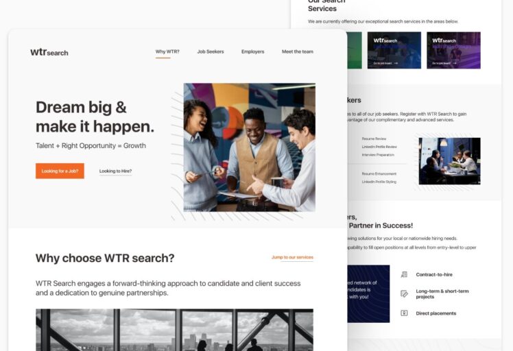 talent search recruitment website design