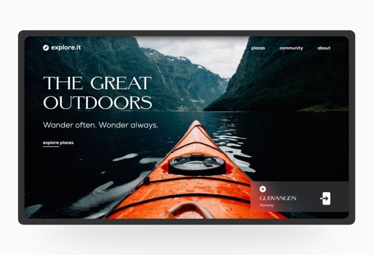 travel community website ui design