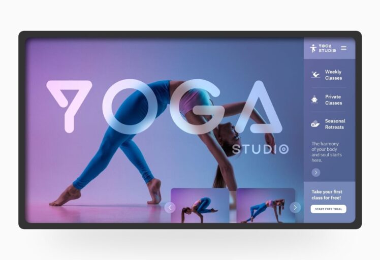 yoga studio website design